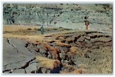 c1950's Burning Coal Vein Theo Roosevelt National Park Unposted Vintage Postcard picture