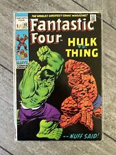 Fantastic Four #112 (Jul 1971, Marvel) thing vs. Hulk British Price Variant picture