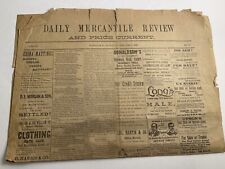 Daily Mercantile Review Newspaper June 3, 1889 Buffalo NY Rare Live Stock Ads picture