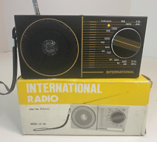 AM/FM Portable Transistor Radio 1990 Vintage INTERNATIONAL in Box 6