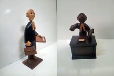 Rare Vintage Romer Italian Carved Wood Lawyer  and Judge Figurines picture