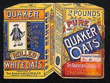 Quaker Oats Die Cut Fold Out Advertising / 