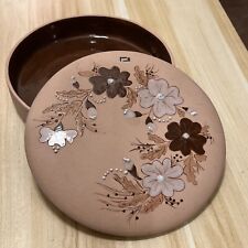 Trinket Box  “HANDMADE” Pottery Art 8 1/2” Diameter picture