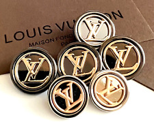 SET 7 LOUIS VUITTON LV Logo Button Buttons Ø 0,87 inch 22 mm Vintage Boutons picture