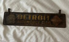 AAA DETROIT AUTOMOBILE CLUB Old Vanity Plate Topper Hanging Sign VERY RARE picture