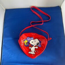 Vintage Whitman's Snoopy & Woodstock Heart Shaped Purse picture