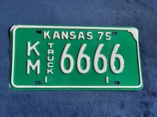 1975 Kansas Truck License Plate # 6666 picture