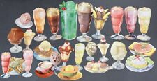 Ice Cream Signs Vintage Set of 25 Different Die-Cut Posters Diner Sign 1950's picture