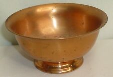 Vintage CG Coppercraft Guild Solid Copper Footed Bowl 4.5