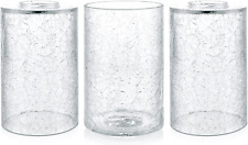 3-Pack Crackle Glass Cylinder Shades picture