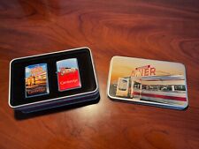 Zippo Cambridge Diner Set of 2 Lighters in Collectible Tin picture