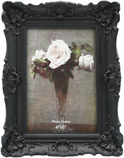 CISOO 4X6 Vintage Picture Frame Antique Ornate Black Photo Frame, for Table Top  picture