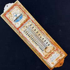 Vintage 1960‘s Amoco Metal Thermometer Gas Oil Advertising picture