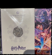 Royal Mint 2024 Harry Potter Winged Keys 50p Coin in Folder Brilliant Unc picture
