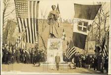 1921 Press Photo Unveiling of monument to Dante Alighieri in Meridian Hill Park picture