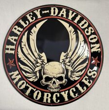 Harley Davidson Motorcycles Flying Skull Button Wall Mount #2011281 NEW 14” picture