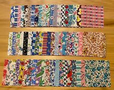 Vintage Feed Flour Sack Fabric Pieces Quilting Charms 5” x 5”. Set of 60 (#262) picture