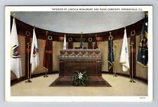 Springfield, IL-Illinois, Interior Lincoln Monument Cemetery, Vintage Postcard picture