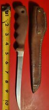 VINTAGE 1986 123 BUCK KNIFE W/SHEATH MADE IN USA picture