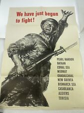 Original VTG WW2 We have Just Begun To Fight Pearl Harbor  Poster Rare picture