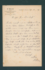 Letter in German Reb Mendel Hirsch author & son legendary Samson Raphael Hirsch picture