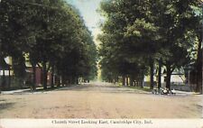 Church Street Looking East Cambridge City Indiana IN 1912 Postcard picture