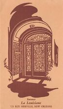 Vintage New Orleans Postcard LA LOUISIANE RESTAURANT Doorway Advertising View picture