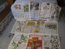 Lot of 12 Calendar Towels 1970s 1980s Unused picture