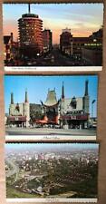 postcard lot 3 Hollywood Ca. Vine St. Bowl Chinese Theatre Unused Scalloped edge picture