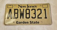 90s New Jersey Garden State License Plate ABW8321 picture