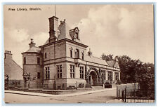 c1910 Free Library Brechin Former Royal Burgh in Angus Scotland Postcard picture