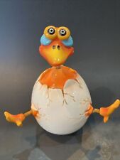 Exhart Bird Hatching From Egg Figurine Wobbler Bobblehead Orange/Yellow Nerdy picture
