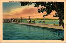 Postcard Roseland Pier Canandaigua Lake NY The Playground of The Finger Lakes picture