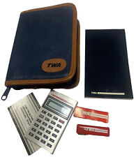 Vintage TWA Airlines Zippered Case Accessories Folio 1990 Read picture