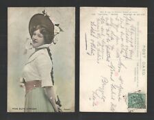 1904 MISS RUTH VINCENT ACTRESS ENGLAND UK POSTCARD { CIRCLE SQUARED CANCEL } picture