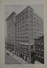 Chicago Downtown Art Print 5th Ave and Madison Street Antique Art 1902 picture