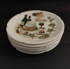 Rochard Limoges France Canape Wine Cheese Plates 5 5/16