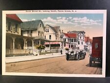 Postcard Penns Grove NJ c1920s - South Broad Street View Looking North - Old Car picture