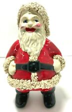 Vintage  Handcrafted  Santa Figurine with Noodle Type Fur  7