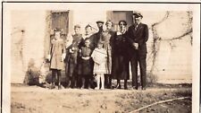 Old Photo Snapshot Mom Dad Girl Boy Brothers Sisters Vintage Family Portrait 4A5 picture