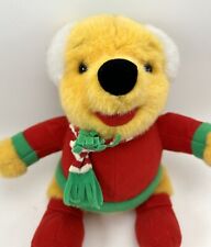 Vintage 1997 Mattel Disney Winnie the Pooh Santa Bear Plush Toy Christmas 9” picture
