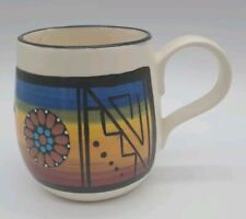 Vintage Navajo Rainbow Mug Signed Lee picture