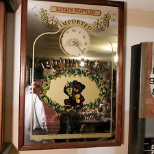Rhine Bear Beer Sign Mirror Clock 19x13x2 made in Philadelphia  picture