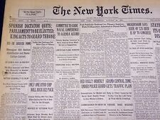 1930 JANUARY 29 NEW YORK TIMES - SPANISH DICTATOR QUITS - NT 3909 picture