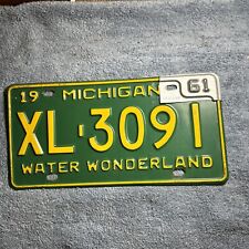 1959 1961 Michigan License Plate XL-3091 Water Wonderland picture