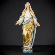 Virgin Mary Sculpture | Immaculate Conception Antique 1800s Wooden Figure 20.6”_ picture