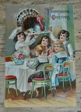Antique THANKSGIVING GREETINGS Germany Unused Embossed Postcard No 850 picture