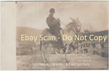 RARE Real Photo Postcard - Good Samaritan on Mule - Osceola NY 1908 RPPC Lewis  picture