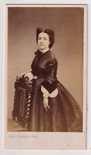 Cheri Rousseau CDV in St Etienne - Une Dame pose - vintage albumen print c.1868 picture
