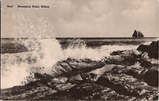 Surf - Pemaquid Point, Maine - Poland's Drug Store - Unposted Vintage Postcard picture